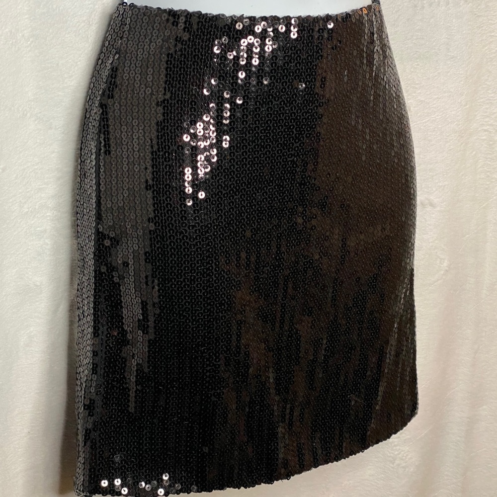 Black Sequins stretch mini skirt size M